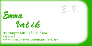 emma valik business card